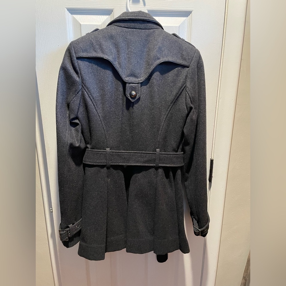 Miss Sixty Charcoal Wool Blend Coat - Picture 2 of 9